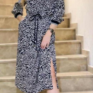 Rochie negru cu alb