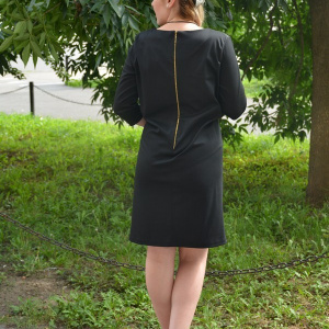 Rochie rafinata, de culoare neagra din piele ecologica