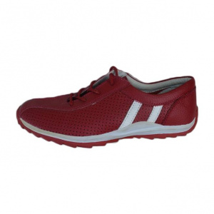 Adidas sport, modern, perforat, din piele naturala de culoare rosie