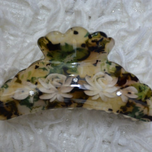 Cleste elegant cu design floral multicolor si cristale mici aplicate