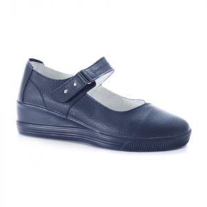 Pantof de zi cu talpa plina si platforma in fata, culoare bleumarin