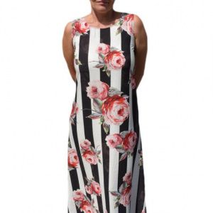 Rochie de vara,model lung, culoare multicolor