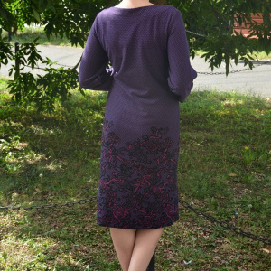 Rochie de zi, de culoare mov, croi moderrn