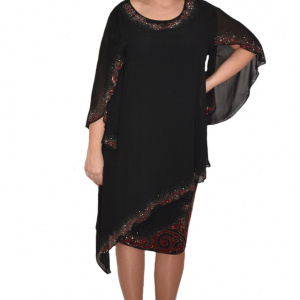 Rochie Lovisa in nuanta de negru cu aplicatii de strasuri