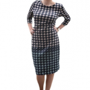 Rochie scurta de toamna, primavara, neagra cu buline colorate