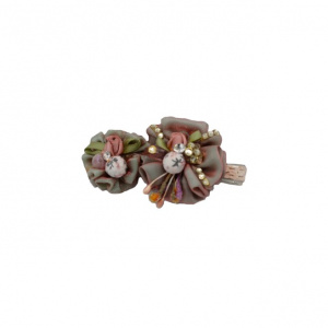 Agrafa model cu doua flori,nuanta multicolor