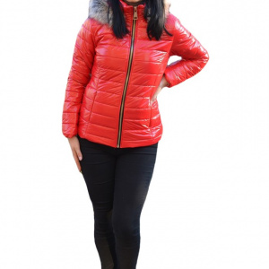 Jacheta casual Anca,scurta,model luicios,nuanta de rosu