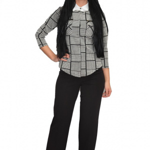 Pantalon casual nuanta de negru masura mare