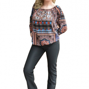 Pantalon lung de toamna-iarna, nuanta de negru, masura mare