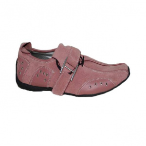Pantof fashion, nuanta de roz, strasuri argintii aplicate