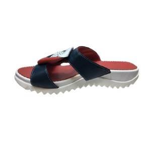 Papuc rafinat de vara,talpa alba, din piele fina nuanta bleumarin