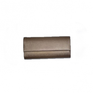 Poseta eleganta, de culoare aurie, cu design rafinat imprimat