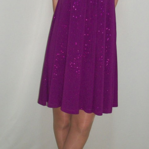 Rochie de ocazie, mov, cu decolteu generos, model scurt