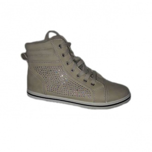 Bascheti tineresti, de culoare crem cu strass-uri