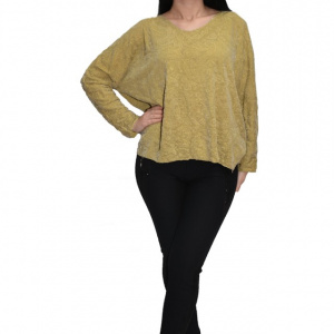 Bluza cazual cu imprimeu floral de culoarea galben