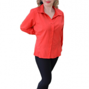 Camasa casual, de culoare rosie, cu maneca lunga, masura mare
