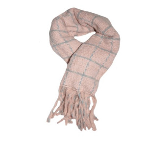 Fular dama Dalma ,model cu patratele,pudra