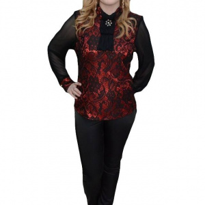 Pantalon cu buzunare elegante apretate lateral, nuanta de negru