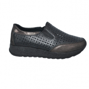 Pantofi sport dama ,negrii cu perforatii si talpa grosa
