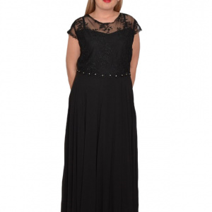 Rochie eleganta Elizabeth cu dantela,nuanta de negru