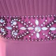 Rochie lunga pasionala de culoare plamaniu