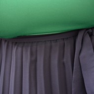 Rochie rafinata, lunga, de culoare bleumarin cu top verde
