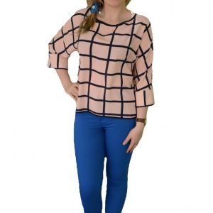 Bluza asimetrica, nuanta de plamaniu, design interesant, crapatura