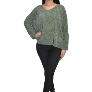 Bluza cu imprimeu digital natural nuanta verde