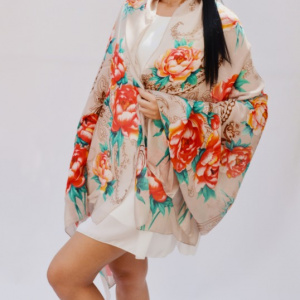 Esarfa casual cu forma clasica si design multicolor