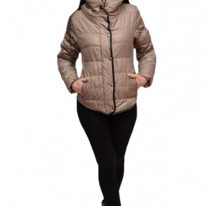 Jacheta moderna de toamna, primavara, culoare gri, fara gluga