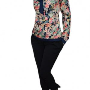 Pantalon elegant lung, croiala moderna, de culoare neagra