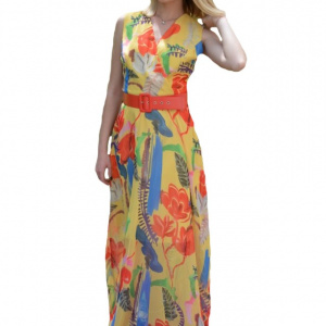 Rochie Amelia de vara ,cu imprimeu floral multicolor