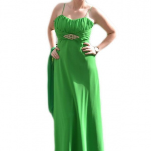 Rochie de seara deosebita, model simplu si rafinat, verde deschis