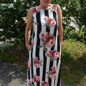 Rochie de vara,model lung, culoare multicolor