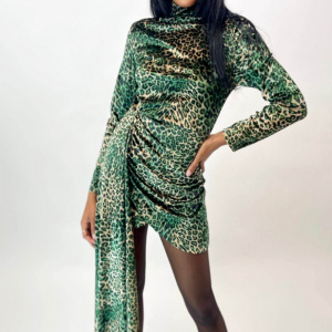 Rochie din catifea verde
