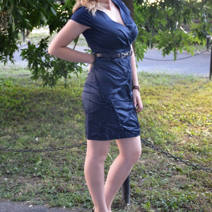Rochie feminina,cu design rafinat, culoare bleumarin