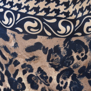 Rochie office, cu maneci tre-sferturi, in nuante de bleumarin