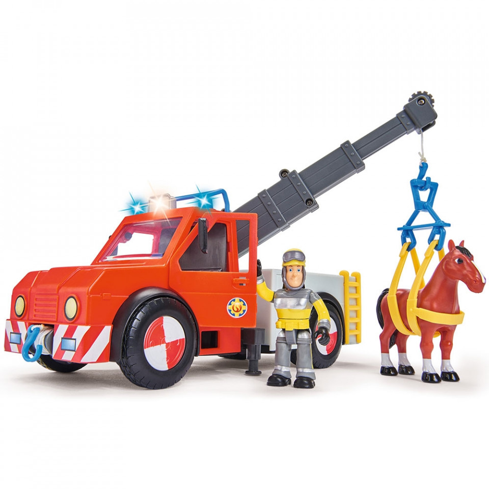 Masina de pompieri Simba Fireman Sam Phoenix cu figurina, cal si accesorii