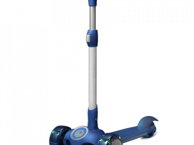 Hot Mom Wind Rider Blue - Trotineta Pentru Copii 2 - 9 ani, Structura Robusta, Ghidon Flexibil, Usor de Manevrat, Pana la 50 kg