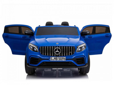 Masinuta electrica cu telecomanda pentru copii, Mercedes Benz GLC63S,4X4, roti EVA,12V10Ah BLUE