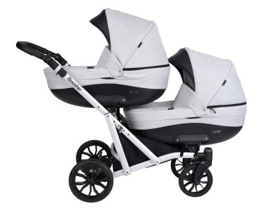 Carucior gemeni Kunert BOOSTER 2 in 1 Gri/Cadru Argintiu