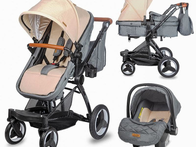 Carucior transformabil 3in1 Coccolle Ambra Safari Beige 2021