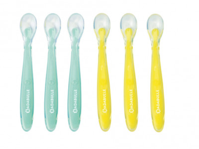 Badabulle - Set 6 lingurite colorate flexibile