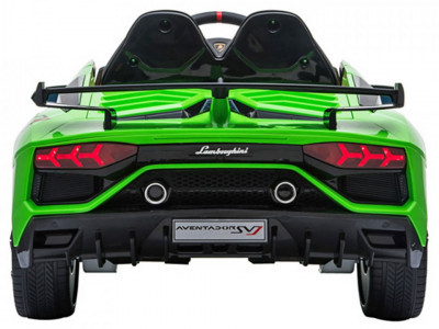 Masinuta electrica Lamborghini Aventador SVJ green cu roti EVA