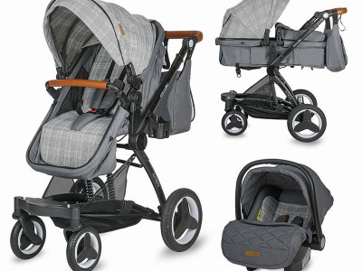 Carucior transformabil 3in1 Coccolle Ambra Urban Grey