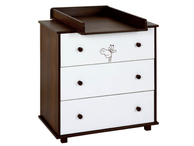 Comoda copii De Infasat KLUPS SAFARI GIRAFFE Wenge