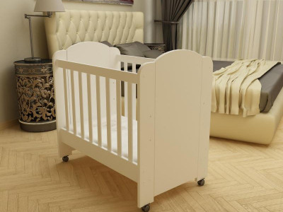 Patut MyKids MOKSI cu lat. demontabila Alb-Alb D101