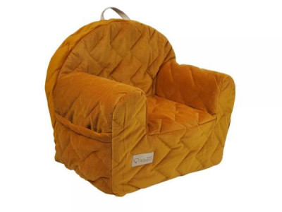 Fotoliu copii Klups Velvet Galben Honey V107