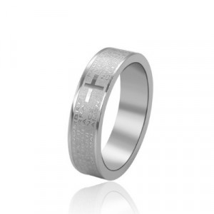 Rhodium-plated wedding ring