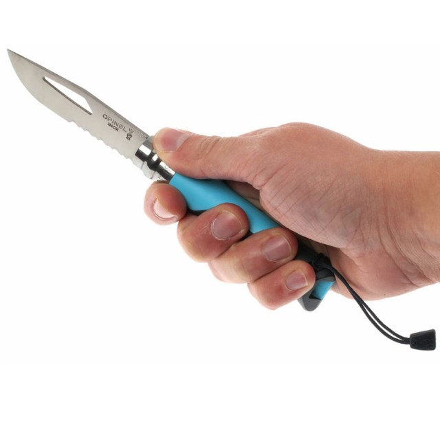 Briceag Opinel Nr.08 Inox Outdoor Albastru, lama 8.5cm - 001576
